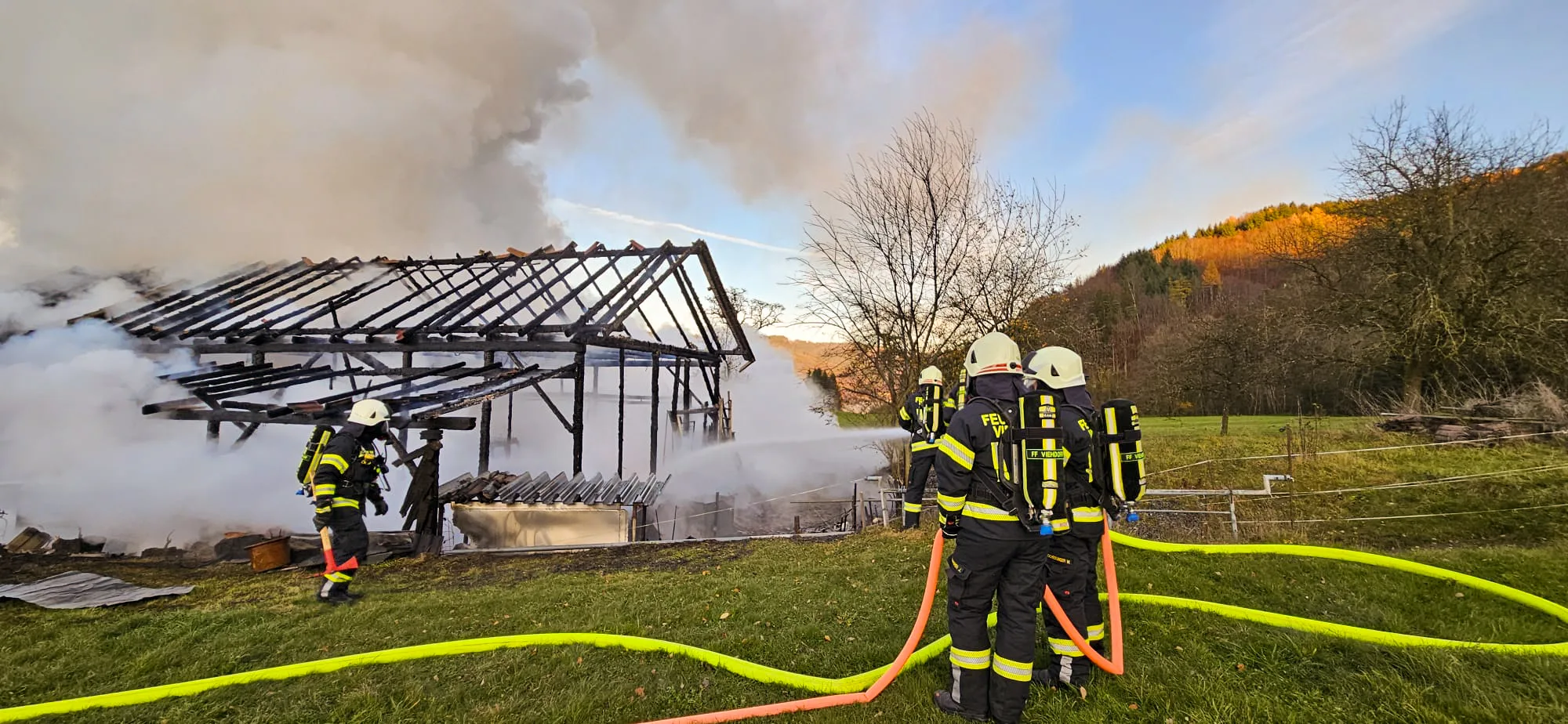 Feuerwehrübung der Freiwilligen Feuerwehr Viehdorf